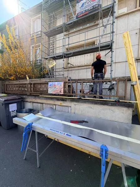 Travaux de zinguerie — chantier F.Couverture