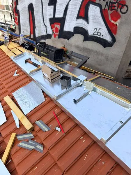 Travaux de zinguerie — chantier F.Couverture