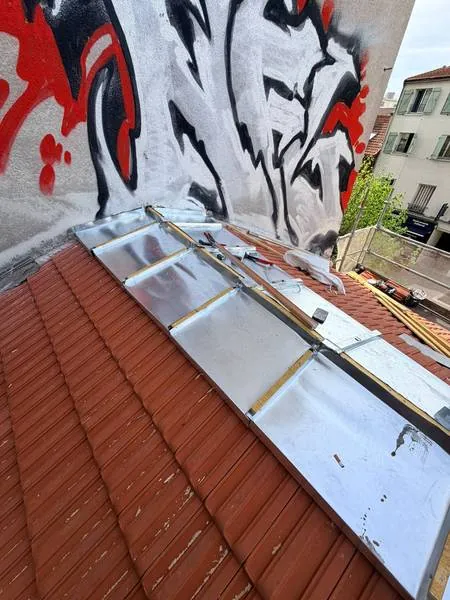 Travaux de zinguerie — chantier F.Couverture